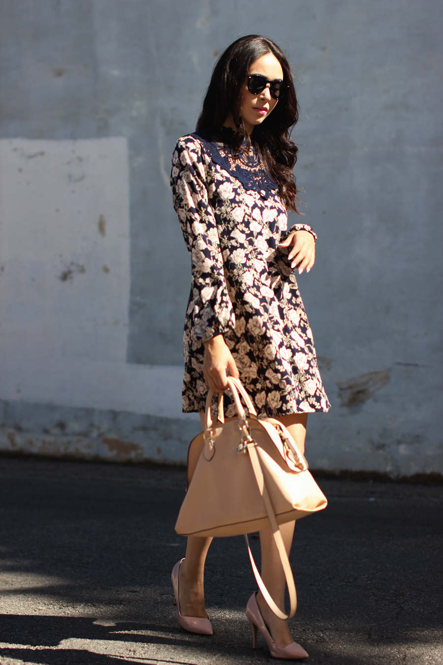 FTT-PINK-AND-SILVER-BLUE-HIGH-NECK-FLORAL-DRESS-17