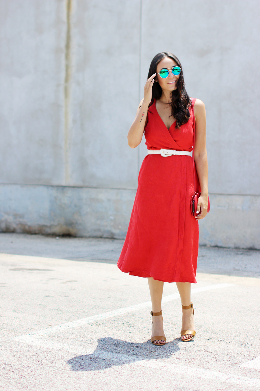 FTT-RED-WRAP-MIDI-DRESS-SUMMER-STYLE-