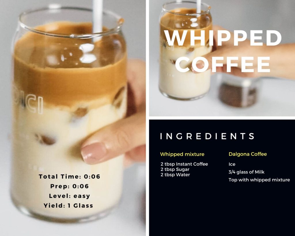 Fixed to Thrill: Whipped Coffee Recipe | Dalgona Coffee 