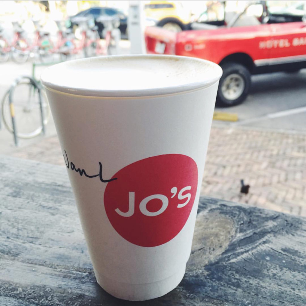 Hot coffee to go from Jo's