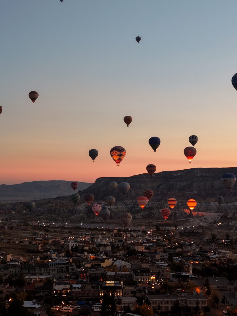Sunrise hot air balloon rides in Cappadocia