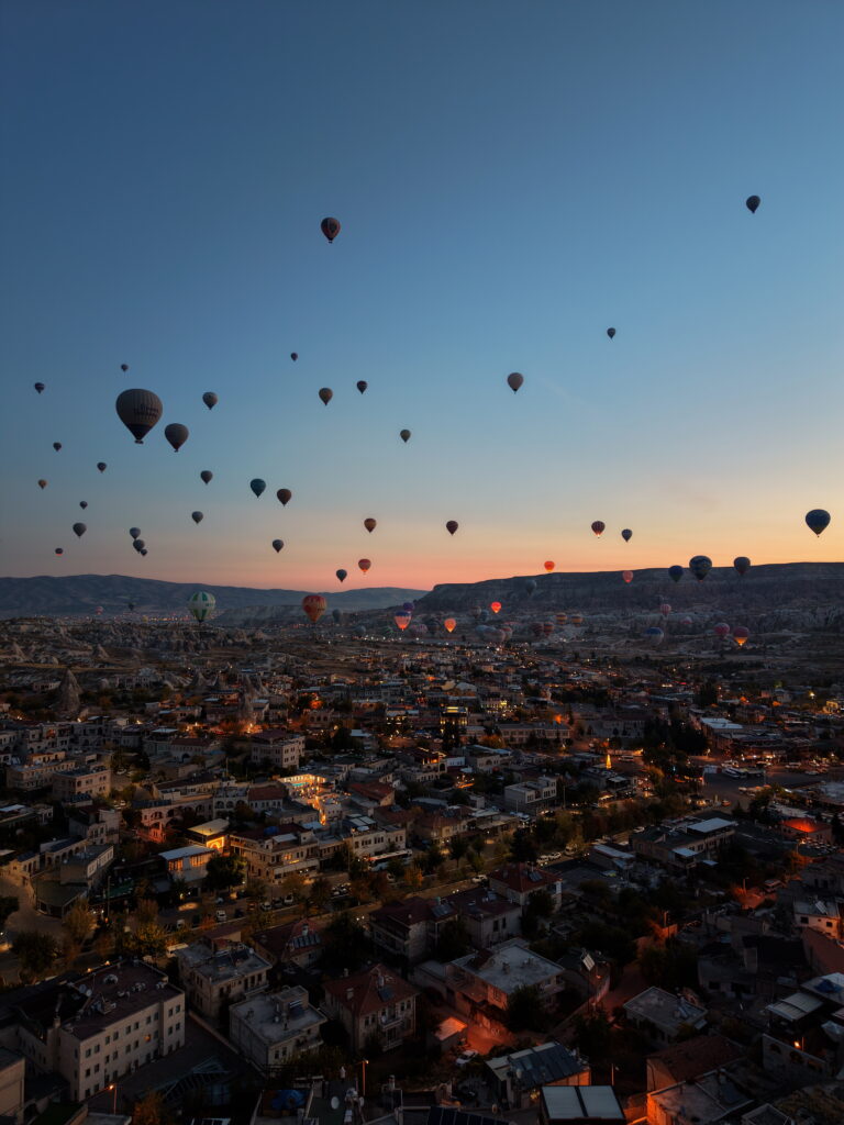 Hot air balloon ride in Cappadocia, Turkey