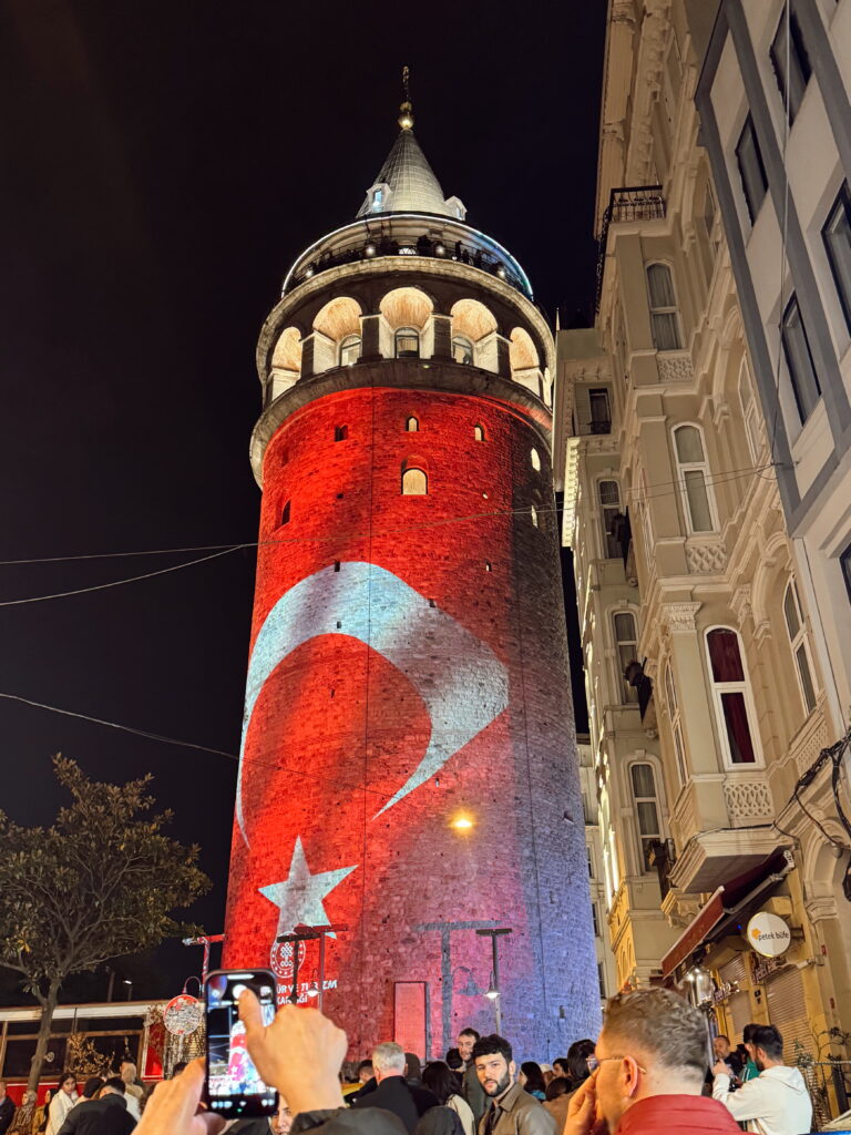 Galata Tower light show