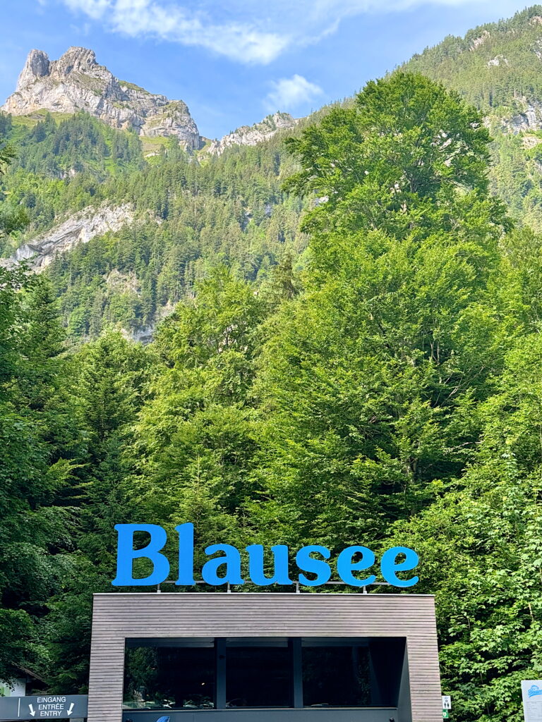 Lake Blausee, Switzerland entrance